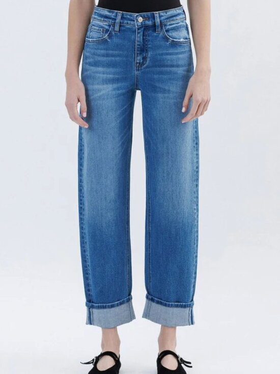 VERVET BY FLYING MONKEY Denim - New With Tags – Vervet Blue Kate Barrel Leg Jeans